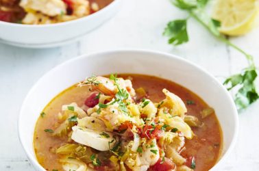 Spicy Mediterranean Seafood Soup