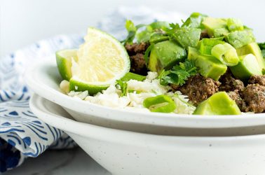 Beef Burrito Bowl with Cauliflower Rice