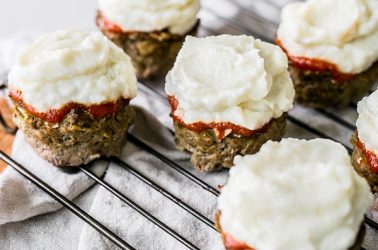 Meatloaf Muffins with Mashed Cauliflower Frosting