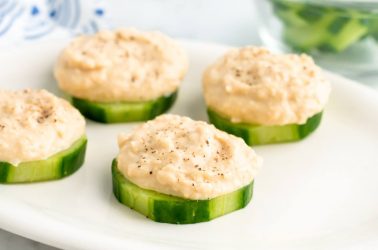 Cucumber Hummus Bites